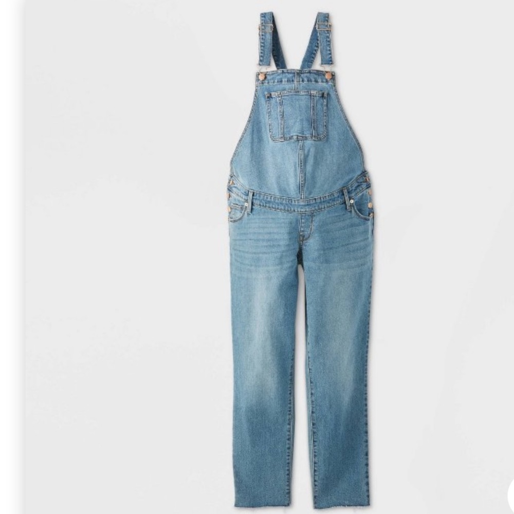 Denim Maternity Overalls - Large - Isabel Maternity